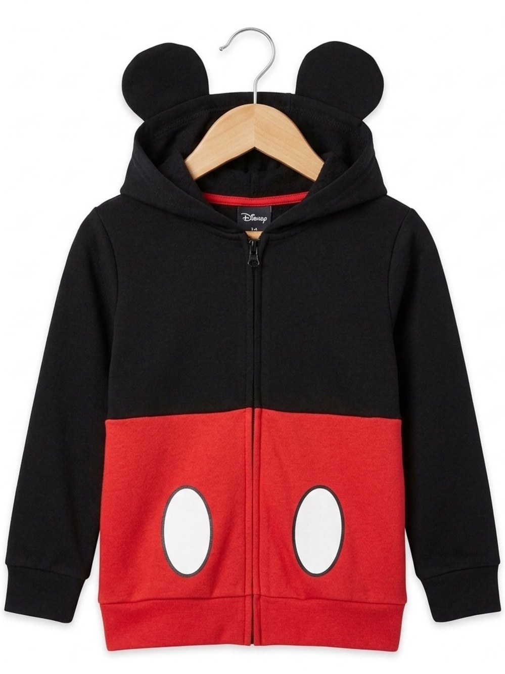 Disney child's zip-up hoodie W mouse ears designed to look like Mickey Mouse XL